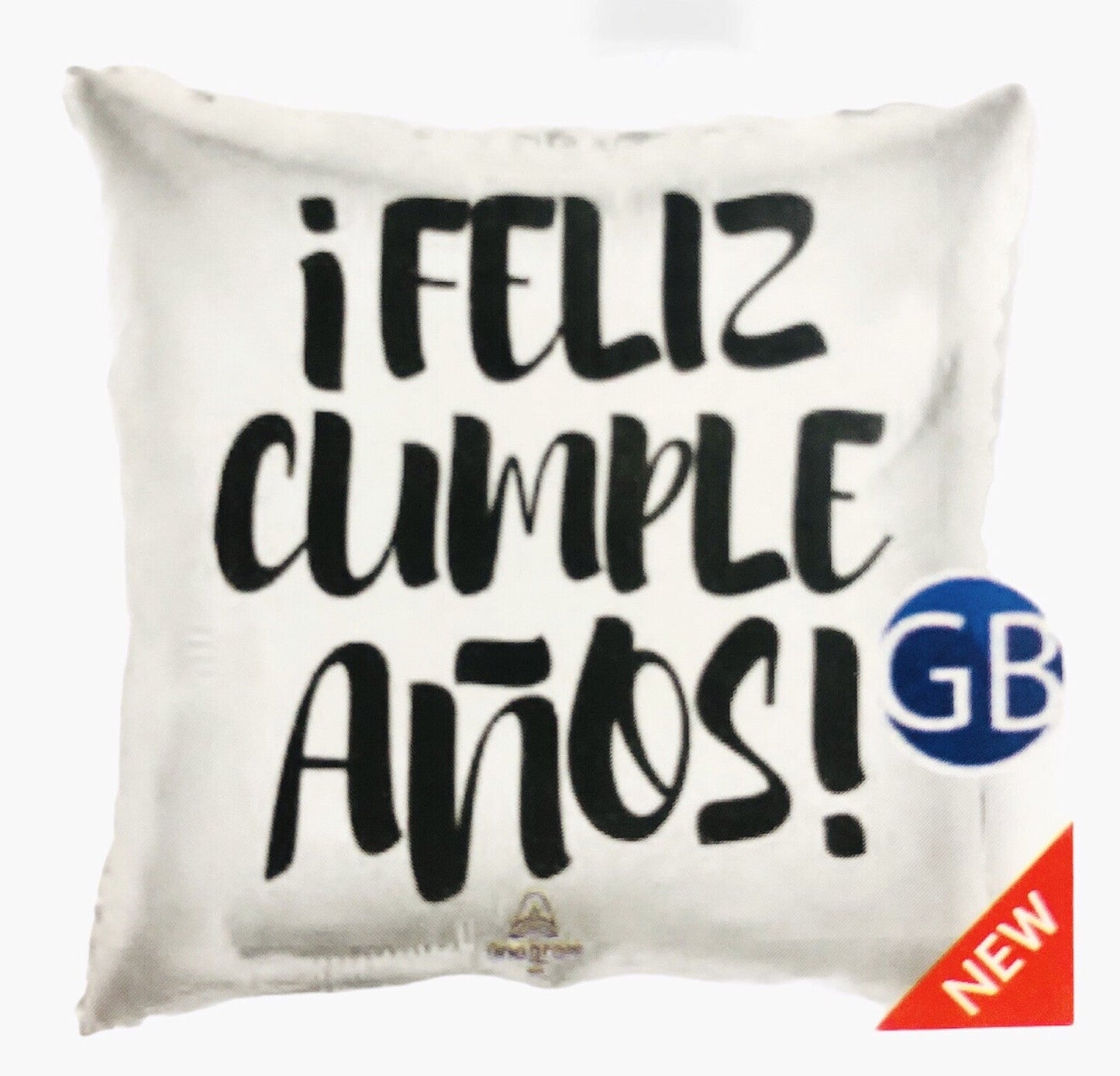 Globo Feliz Cumple Blanco Gelly 18 pulgadas Helio