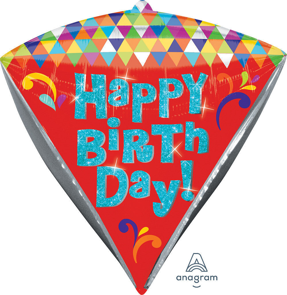 Globo Diamond happy Birthday helio