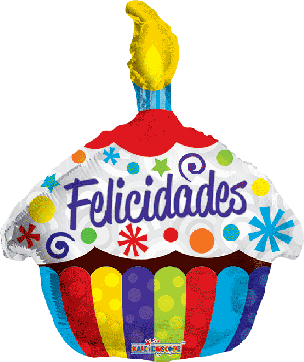 Globo Felicidades Cupcake 18 pulgadas helio