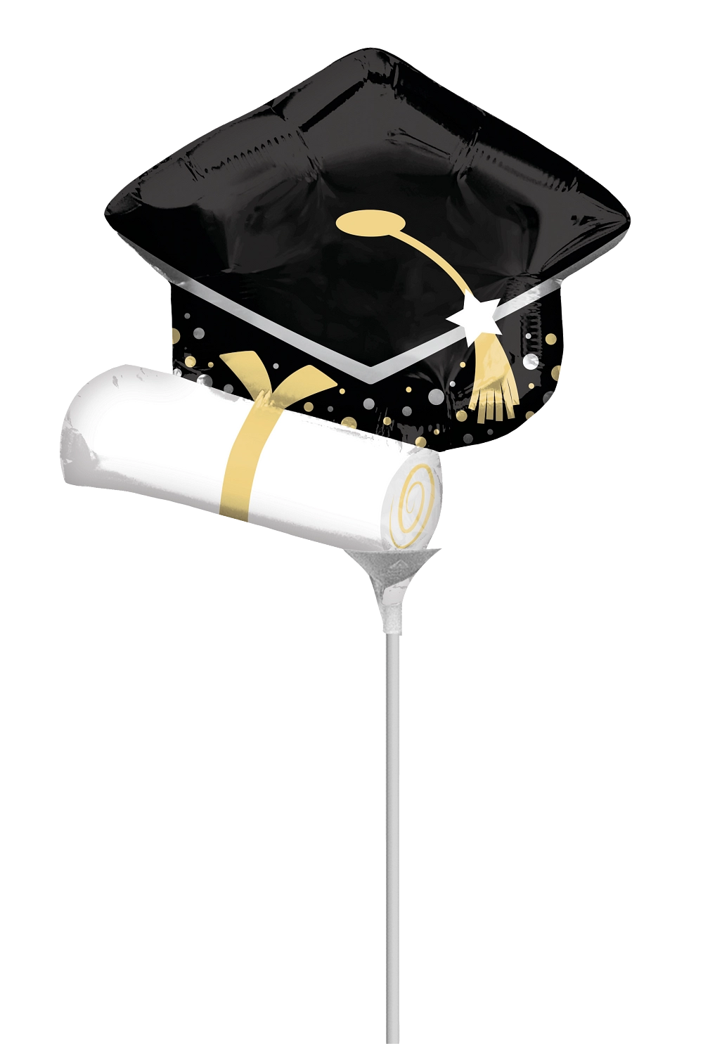 Globo Graduacion White diploma Minishape