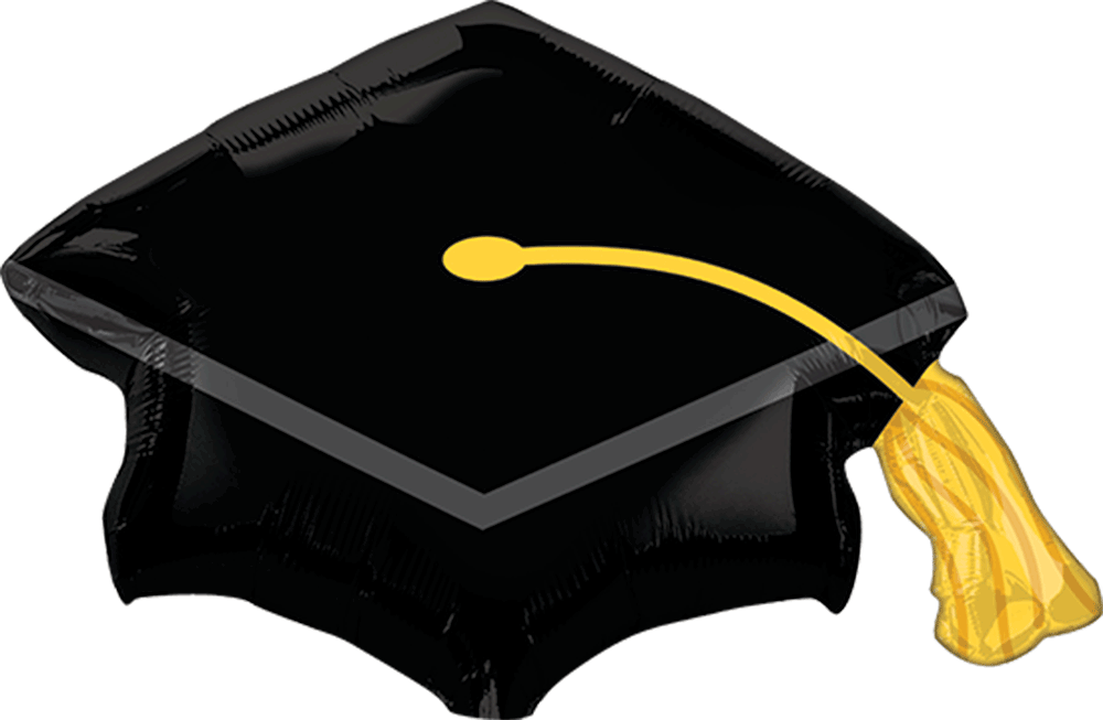 Globo de graduacion BLACK GRAD CAP Supershape helio