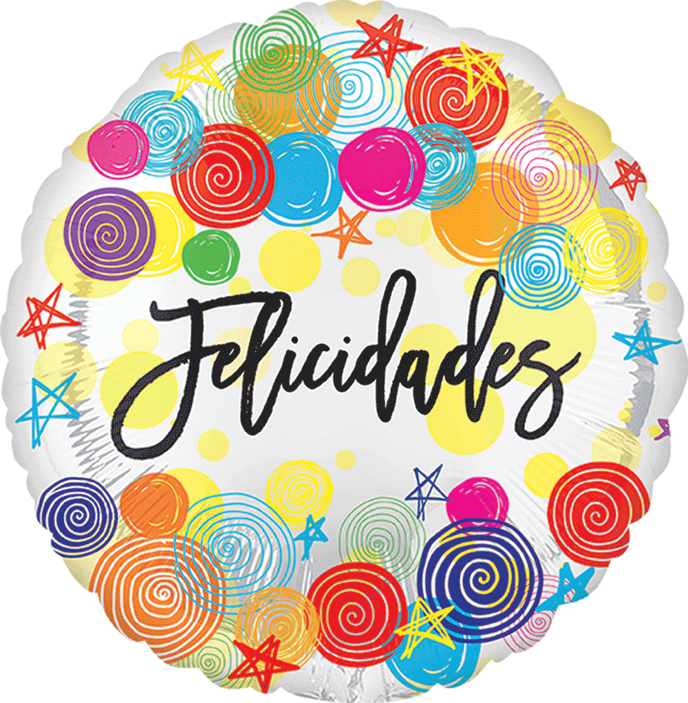 Globo Felicidades 18 pulgadas helio