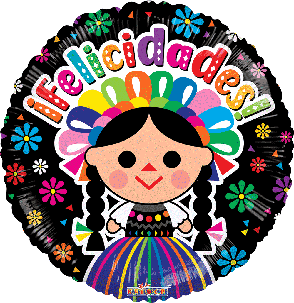 Globo FELICIDADES MUÑEQUITA 18 pulgadas