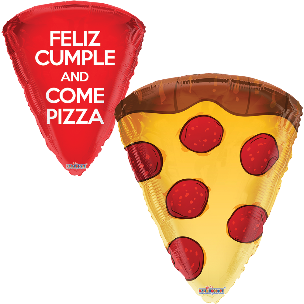 Globo Pizza Feliz Cumpleaños 22 pulgadas helio