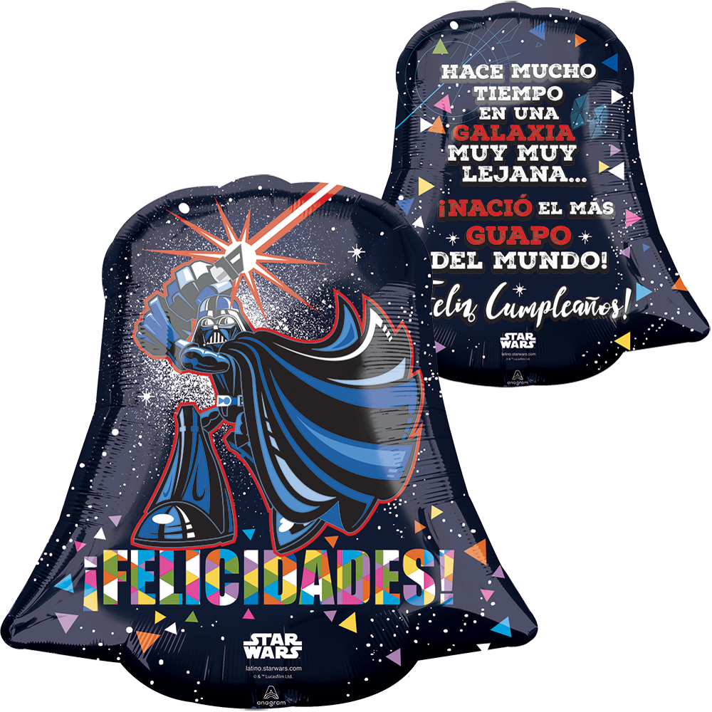 Globo Cumpleños starwars 22 pulgadas helio