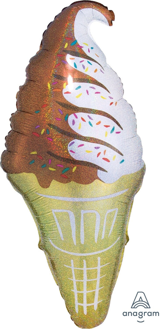 Supershape Helium Birthday Ice Cream Balloon