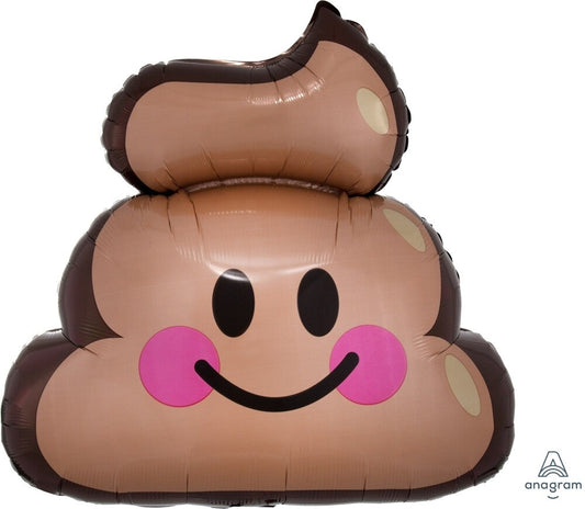 Globo Emoticon Poop Supershape Helio
