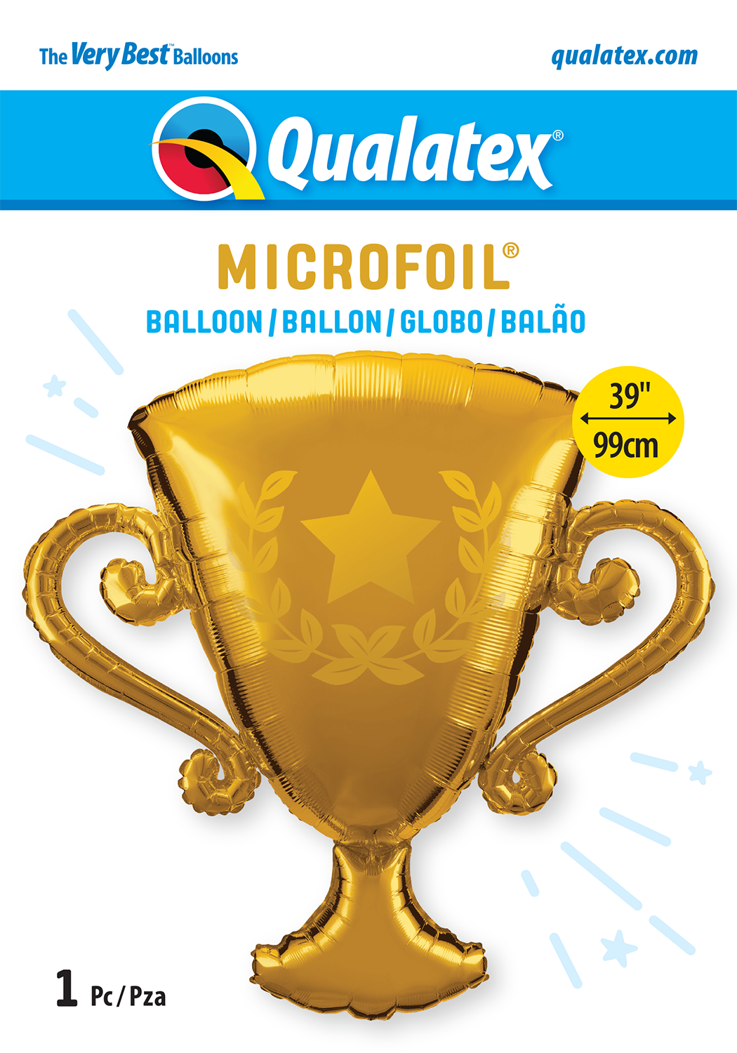 Globo Trofeo Qualatex Supershape Helio