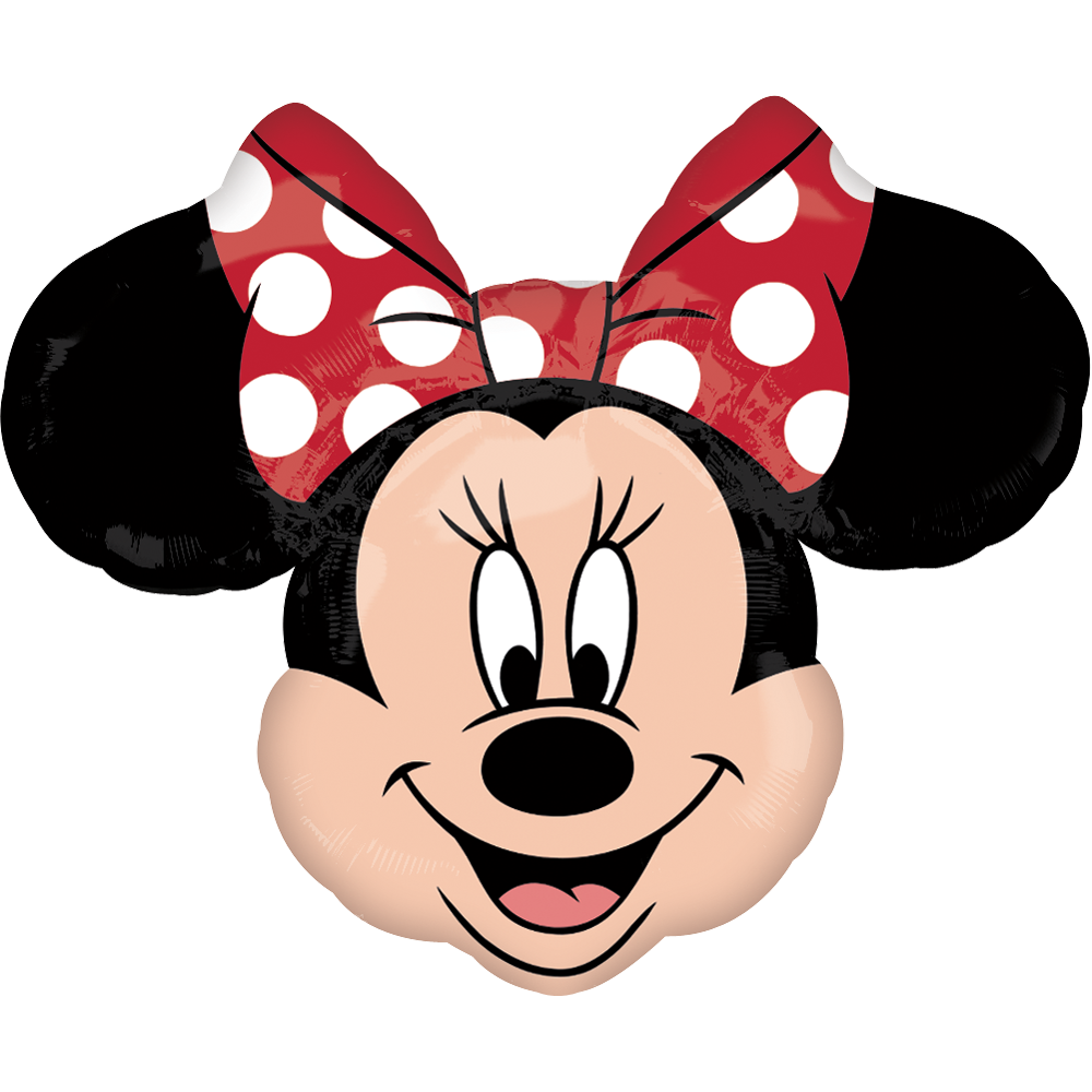 Globo Cabeza Minnie Mouse Moño Rojo Supershape