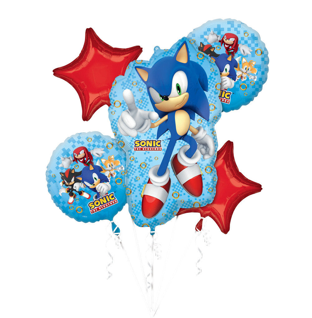 Kit de globos Sonic 5 Pzas Helio