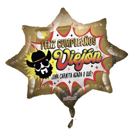 Globo Cumpleaños Felicidades Viejon 22 pulgadas Helio