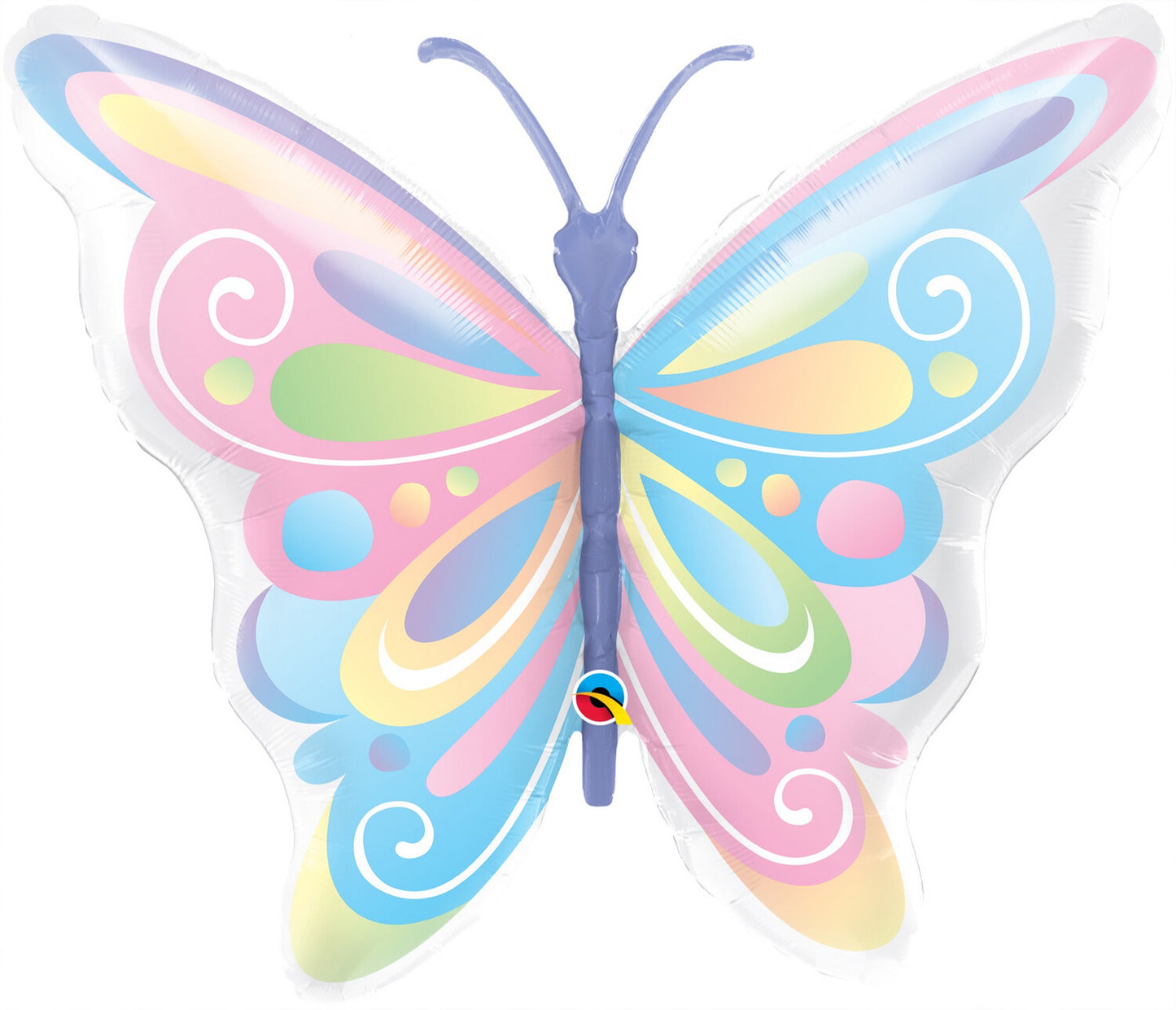 Mariposa Colores pastel Qualatex Supershape Helio