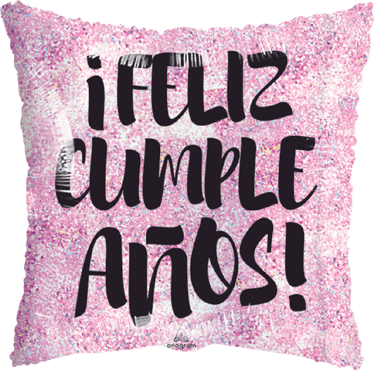 Feliz Cumpleaños Magia Rosa 18 pulgadas Helio
