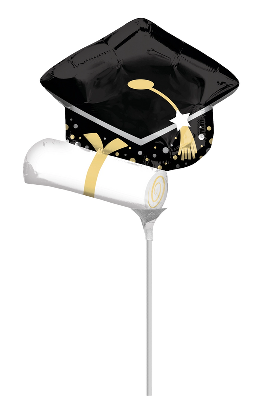 Globo Graduacion White diploma Minishape