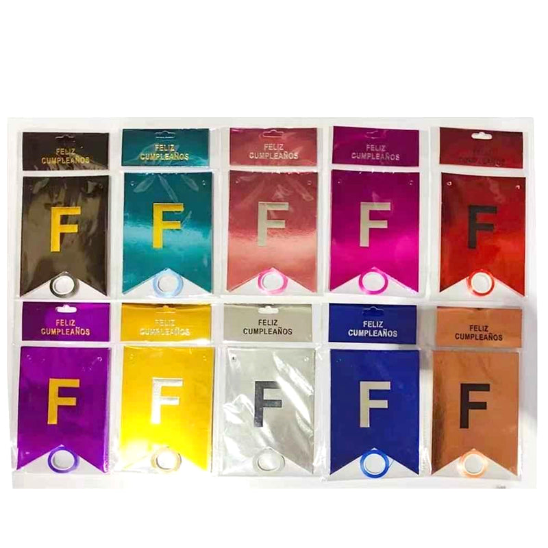 Banners Metálicos - Feliz Cumpleaños