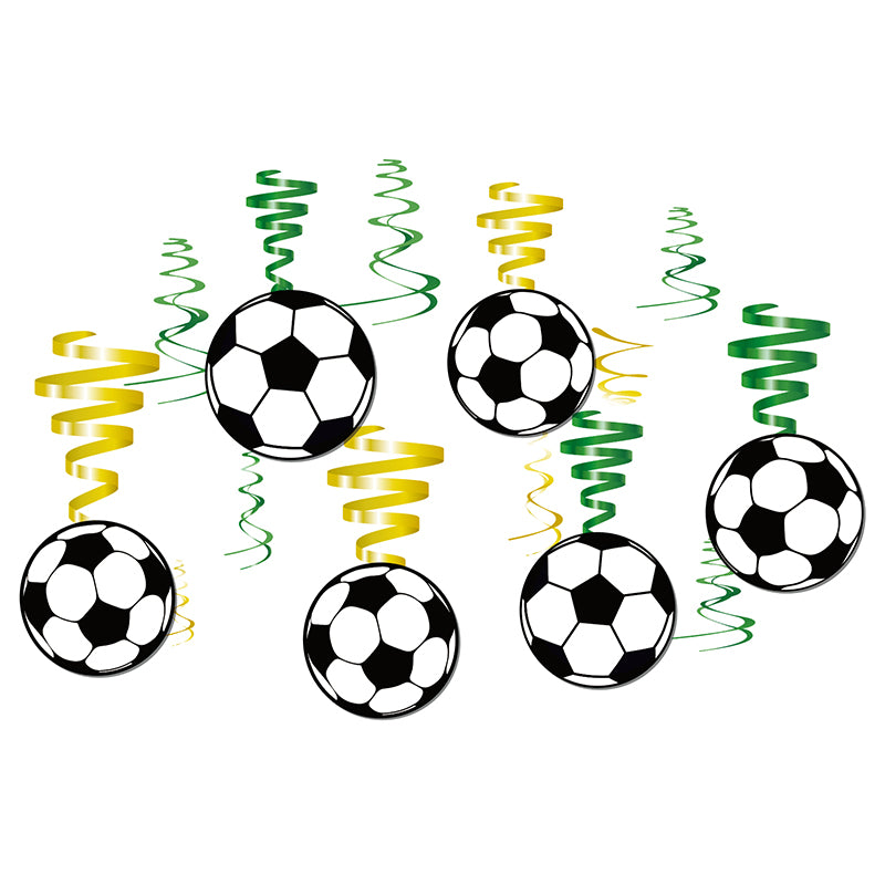 Espiral Decorativo Fútbol Verde y Oro