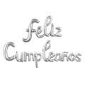 Letrero Globo Feliz Cumpleaños Cursiva