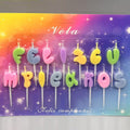 Vela Letras Feliz Cumpleaños Colorida