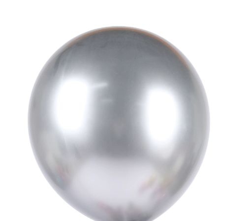 Paq.100 Globo Látex 12" Cromado