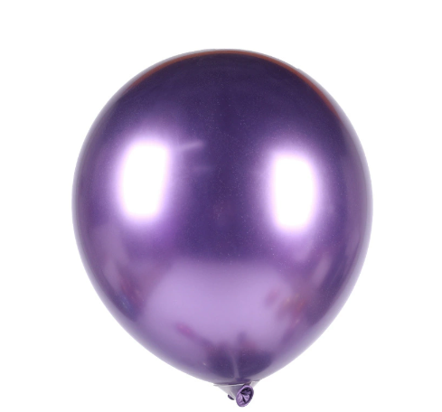 Paq.100 Globo Látex 12" Cromado