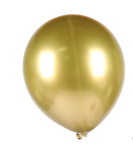 Paq.100 Globo Látex 12" Cromado