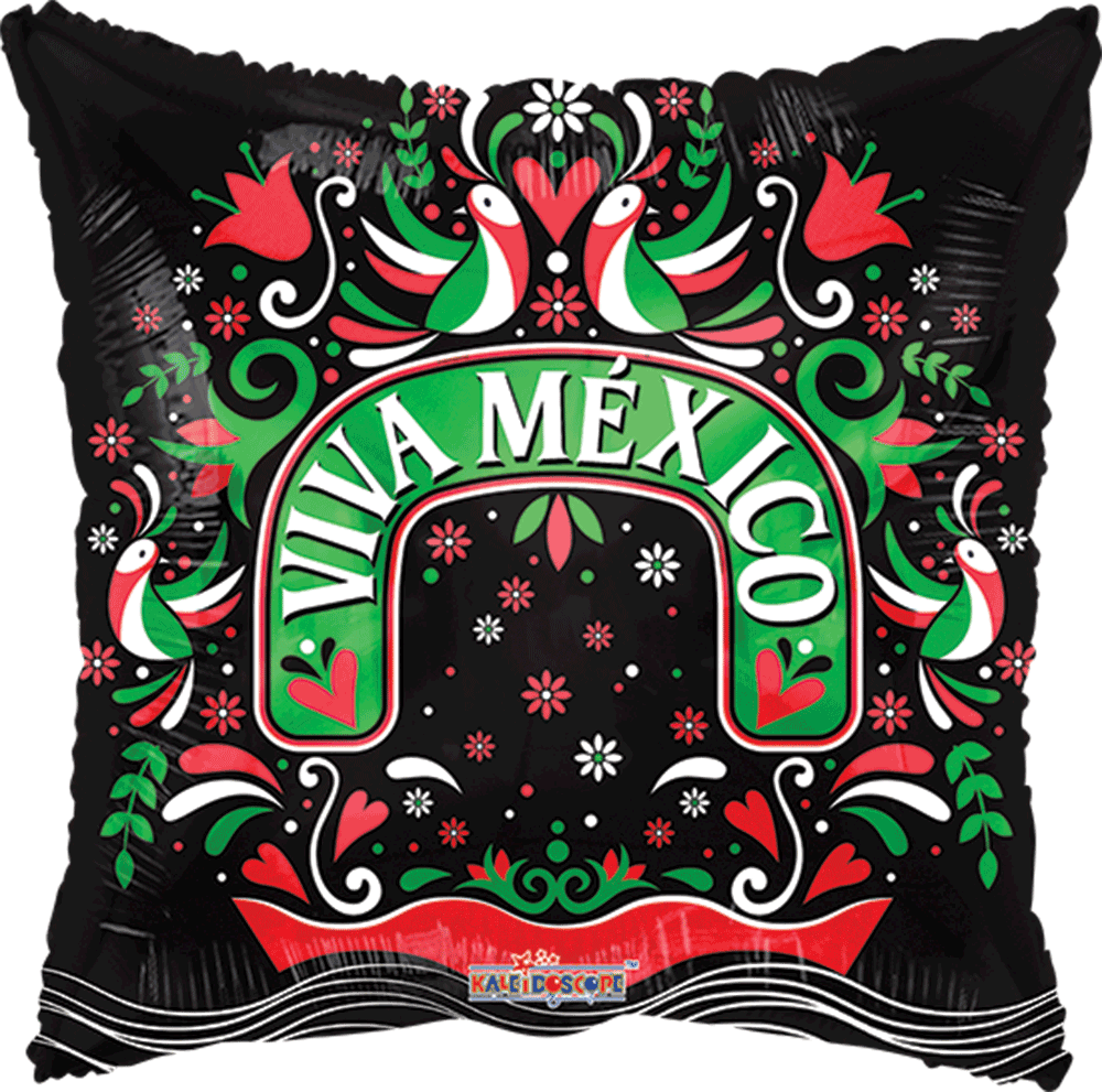 Globo VIVA MÉXICO TRAJINERA 18 pulgadas helio