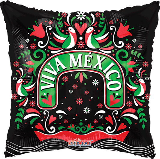 Globo VIVA MÉXICO TRAJINERA 18 pulgadas helio